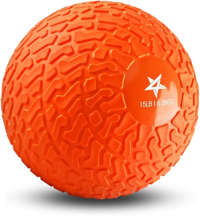 Yes4All Upgraded Version Durable Solid Slam Medicine Balls 10-40lbs, multicolor (15 Lbs,