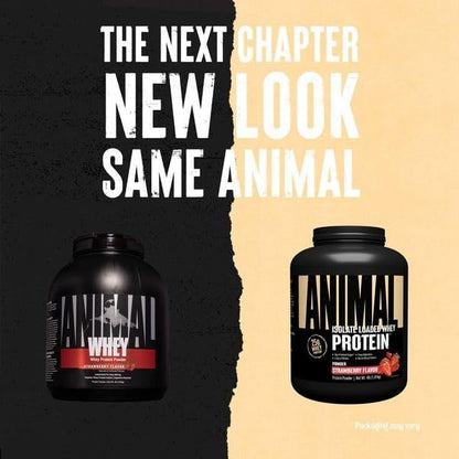 Animal Whey Isolate Protein Powder - Loaded for Pre & Post Workout Muscle Builder and Recovery with Digestive Enzymes for Men & Women - 25g Protein, Great Taste, Low Sugar - Strawberry 4 lbs