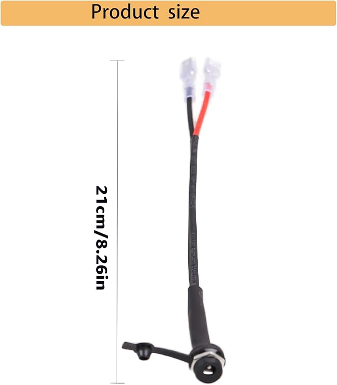 Power Plug Connector Replacement Part with Dust Cover, Compatible with Peloton Fitness Bike Connector Input Line. Not Compatible with Bike Plus