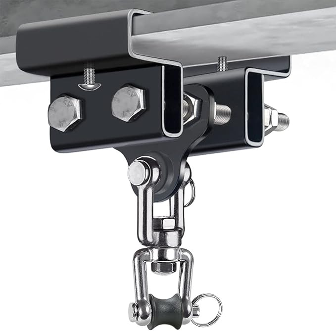 Dolibest Heavy Bag Mount, Punching Bag Hanger, I Beam Hanger, Heavy Bag Hanger for Punching Bag Accessories, Punching Bag Bracket, Beam Hanger with Swivel Hook, Ceiling Mount for Boxing Bag
