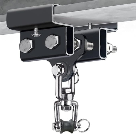Dolibest Heavy Bag Mount, Punching Bag Hanger, I Beam Hanger, Heavy Bag Hanger for Punching Bag Accessories, Punching Bag Bracket, Beam Hanger with Swivel Hook, Ceiling Mount for Boxing Bag