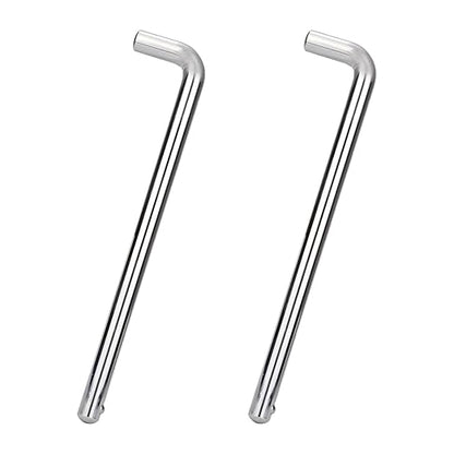 2pcs L-Type Weight Stack Pin, 3/8in Diameter 4.4in Locking Space Weight Stack Selector Pin Universal Fitness Weight Accessories Replacement Parts for Lifting Weight Drop Set Machine Home Gym (Silver)