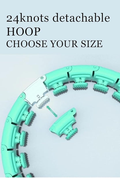 Smart Weighted Hula Hoop for Adults + Children 24 Detachable 2 in 1 Fitness