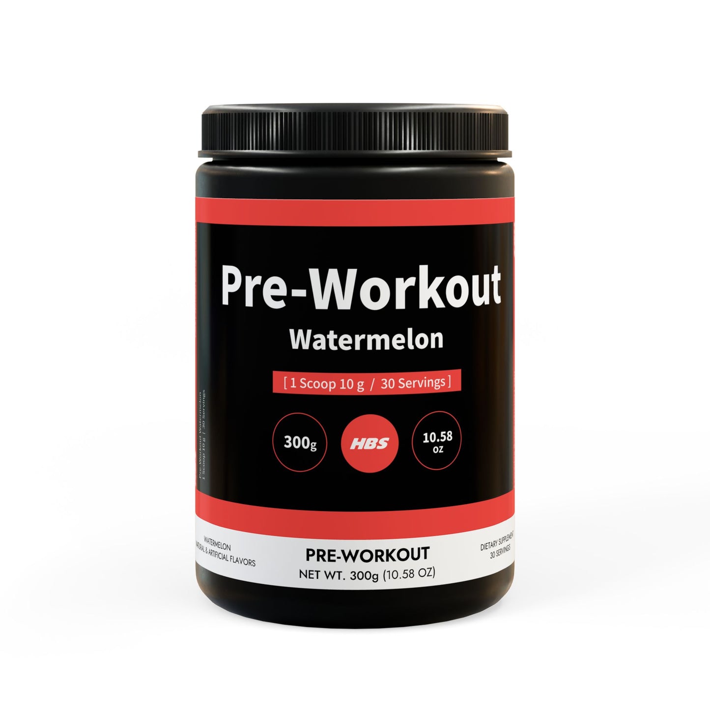 HBS, Pre-Workout Supplement, Watermelon (300g, 10.58oz)