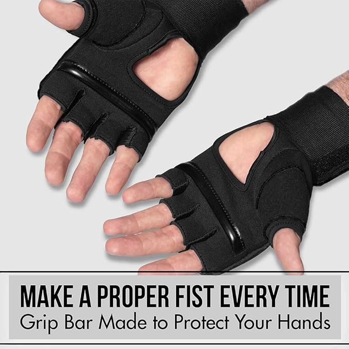 Quick Gel Boxing Wraps Under Boxing Gloves - Kickboxing MMA Muay Thai - Fist, Knuckle, Wrist Wrap Protection Inner Glove Hand Wraps - Men Women Kids