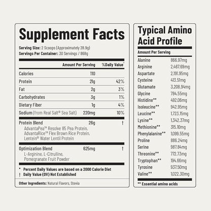 Snap Supplements 100% Plant Based Protein Powder Stick Packs with Nitric Oxide Booster (10 Pack, Vanilla)