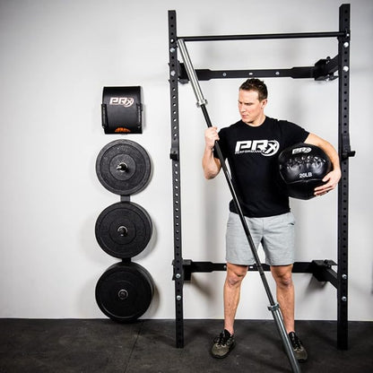 PRx Performance Wall Mounted Ab Mat Holder - Abdominal Exercise Mat Storage, Space Saving, Ideal Home Gym Rack, Commercial Gyms & Ab Workout Support, Gym Wall Storage Solution, Black Powder Coated