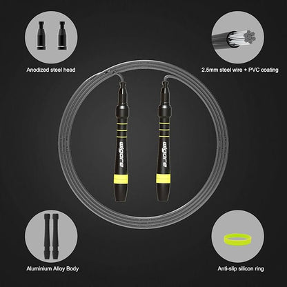 Jump Rope, Tangle free rapid speed jump ropes