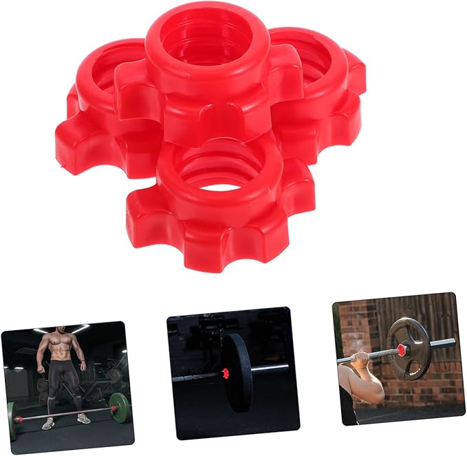Kisangel 8pcs Dumbbell Screw Nuts Dumbbell Hex Nut Rotate Fastener Clip Spinlock Collars Barbell Nut for Dumbell Gym Machines