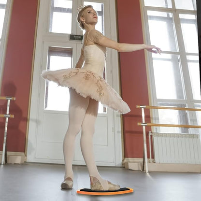 Turn Board,Spin Board for Dance Turn and Skating Balance Training,Orange Rectangular Turn Board for Training Ballet Dancers,Ice Skaters and Gymnasts in Balance and Turning-0