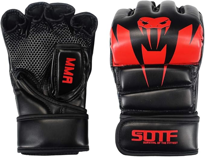 SOTF Punching Gloves for Adults MMA Training Gloves Men Fight Boxing Gloves Open Fingers Women