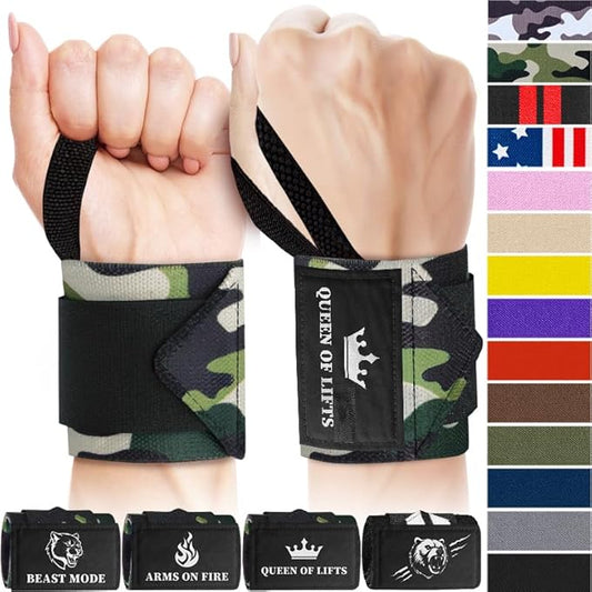 TECEUM Weightlifting 18" & 12" Wrist Wraps with Thumb Loop – Heavy Duty Wrist Workout Braces for Men and Women – Ideal for Powerlifting, Strength Training, Bodybuilding