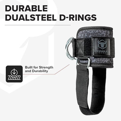 Iron Bull Strength Women's Kickback Ankle Strap for Cable Machines & Resistance Bands: Gym & Home Workout Cuff Attachment for Leg Extensions, Kickbacks, Hip Abductors - Booty Exercises