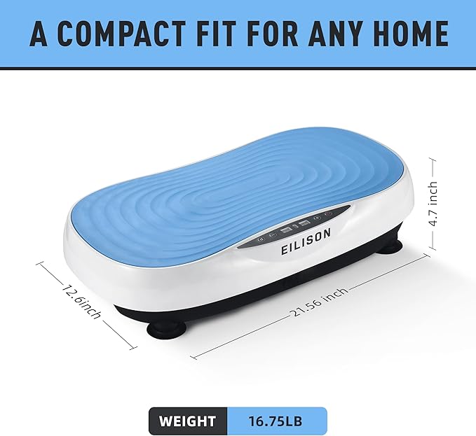 EILISON FITABS 3D Vibration Plate Exercise Machine with Seat - Ocsillation, Pulsation + Vibration Platform, Push Up, Vibration Machine for Lymphatic Drainage, Weight Loss, Recovery