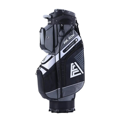 ASK ECHO T-Lock Golf Cart Bag with 14 Way Organizer Divider Top, Premium Cart Bag with Handles and Rain Cover for Men