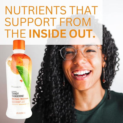 Youngevity Majestic Earth - Ultimate Tangy Tangerine, 32 FL Oz – Gluten-Free Liquid Multivitamins for Men, Women & Daily Immune Support for Kids – Boost Complete Nutritional Drink for Health, Energy