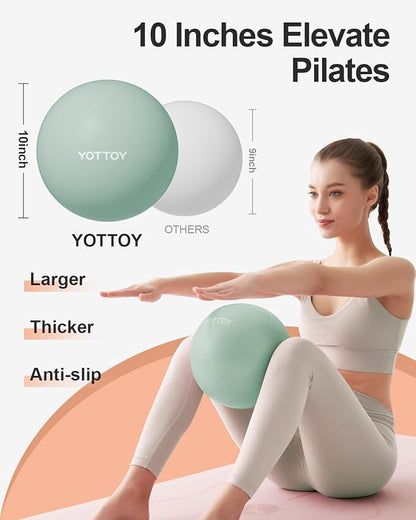 Pilates Ball, 10-inch Exercise Ball with Anti-Burst Technology