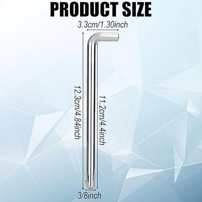 1pcs L-Type Weight Stack Pin, 3/8in Diameter 4.4in Locking Space Weight Stack Selector Pin Universal Fitness Weight Accessories Replacement Parts for Lifting Weight Drop Set Machine Home Gym (Silver)