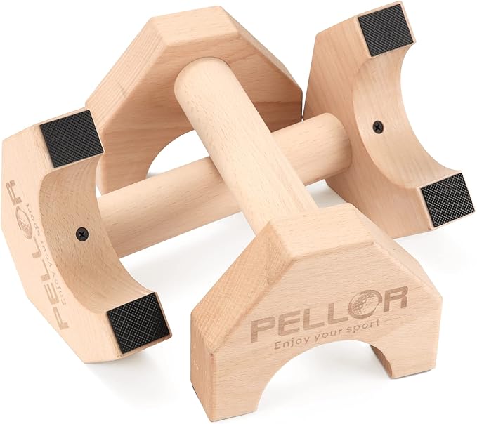 Pushup Stands - Wooden Push Up Bars Gym