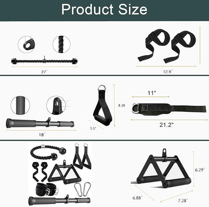 Kinglotus Cable Machine Attachments for Home Gym,Triceps Pull Down Accessories,LAT Pull Down Attachment。