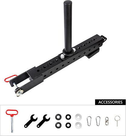 Multi Use Belt Squat Attachment with Lever Arms fits for 3"X 3" Square Tube Power Cages Home Gym Accessory for Strength Training with 330 lbs Capacity (Not included squat belt)