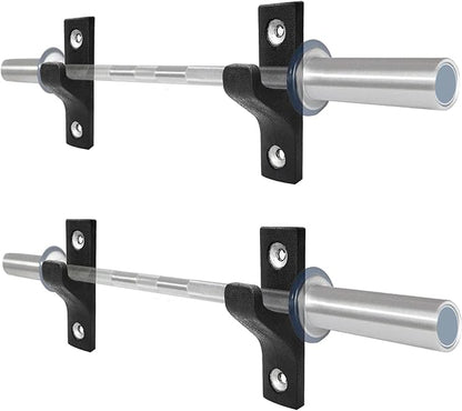 Luwint Wall Mounted Horizontal Barbell Holder, 1 Bar/2 Bars Storage Rack