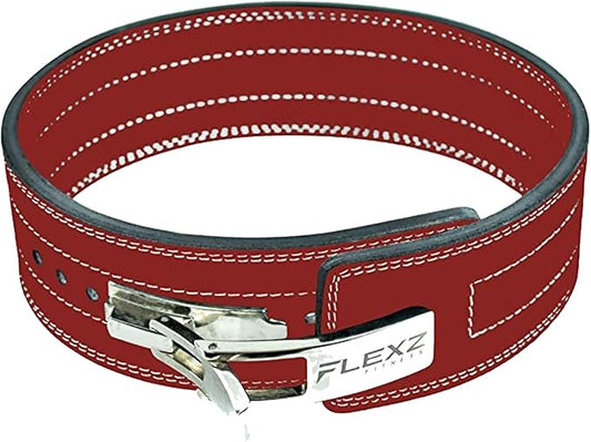 Flexz Fitness Lever Weight Lifting Belt Leather - 10MM 13MM 13MM Powerlifting
