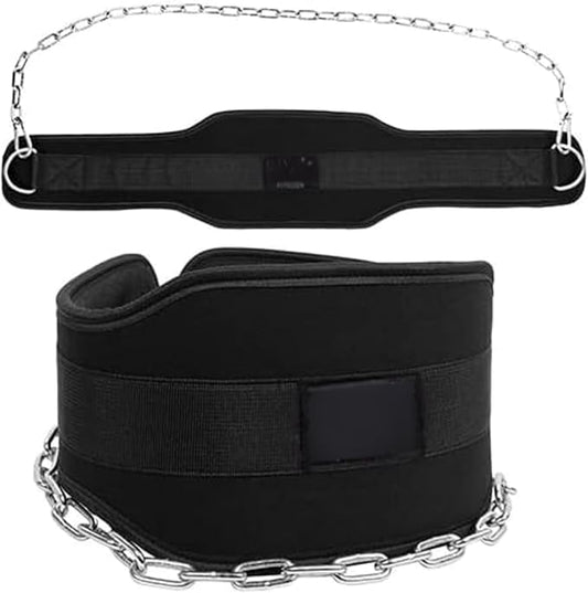 Dip Belt For Weightlifting - 37'' Chain Pull 550lbs Weight