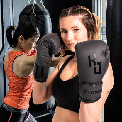 Boxing Gloves for Men & Women - Leather Gloves for Heavy Bag, Punching Bag,Muay Thai, MMA, Kickboxing, Gym Training, Sparring Pro-Style Guantes de Boxeo 12oz 14oz 16oz