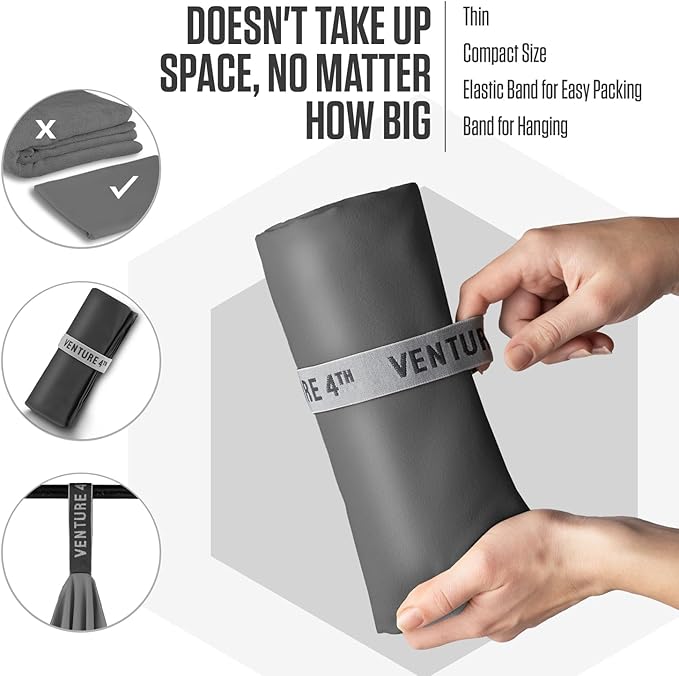 VENTURE 4TH Quick Dry Towel. Microfiber Travel Towel