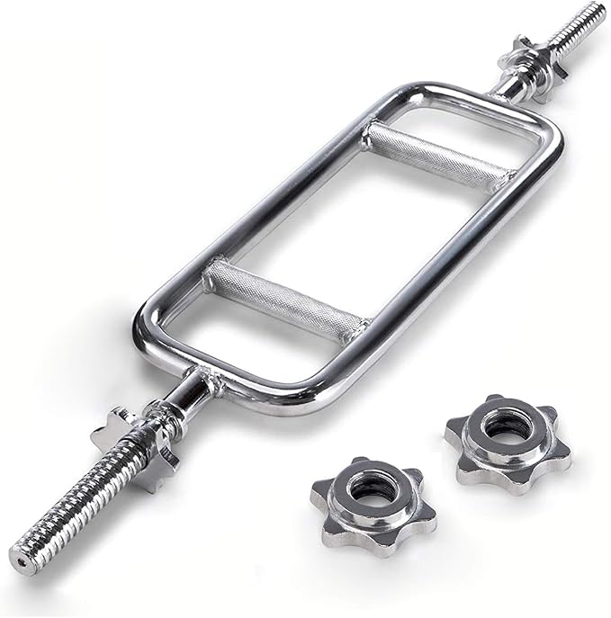 uyoyous Weight Bar 34 Inch Tricep Bar Standard 1 Inch 2 Ring