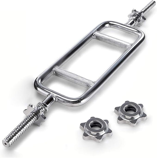 uyoyous Weight Bar 34 Inch Tricep Bar Standard 1 Inch 2 Ring