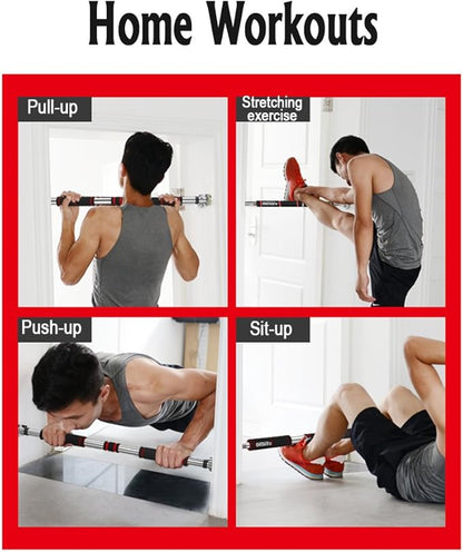 OneTwoFit Pull Up Bar Doorway Chin Up Bar Fitness（25.6 to 33.5 Inches Length）HK664