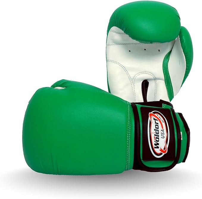 Boxing Gloves Kickboxing Muay Thai Punching Bag Vinyl Green - Durable Multi Layered Foam Padded Offers Unbeatable Price Kids and Adult Sizes