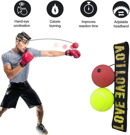 Boxing Reflex Ball with Headband Set