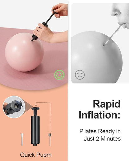 Pilates Ball, 10-inch Exercise Ball with Anti-Burst Technology