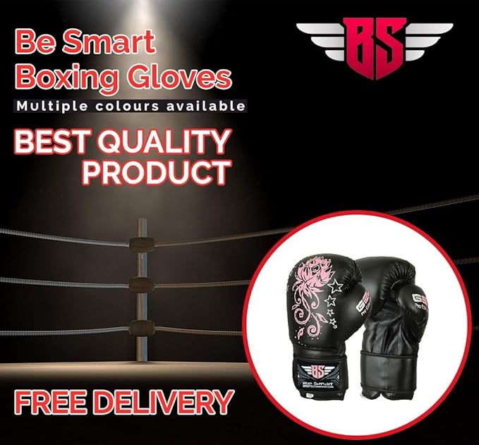 Be Smart Kids Boxing Gloves 4-12 Years 4oz 6oz Training Gloves for Children Sparring Youth Boxing Gloves Junior Training Mitts Punch PU Leather MMA Muay Thai Kick Boxing