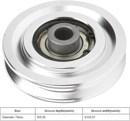 Alomejor Fitness Pulley 70 80mm Universal Bearing Pulley