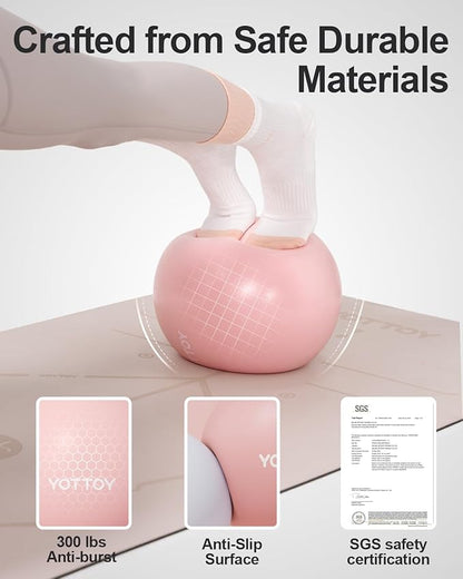 Pilates Ball, 10-inch Exercise Ball with Anti-Burst Technology