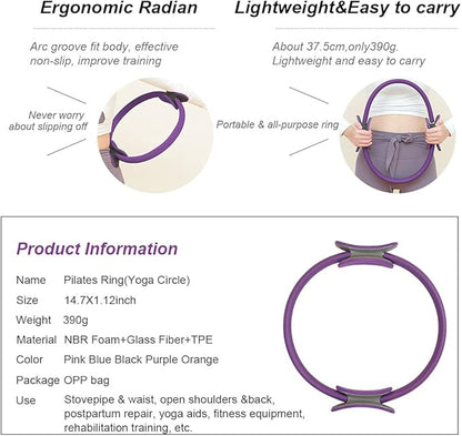YR Pilates Ring 14.7 inch Fitness Circle