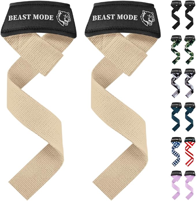 TECEUM Wrist Lifting Straps with Neoprene Padding Support – Heavy Duty Wrist Workout Straps For Men and Women – Ideal for Powerlifting, Strength Training, Bodybuilding