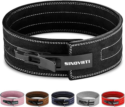 Weight-lifting belt for men with lever buckle 8.5cm / 10cm Height