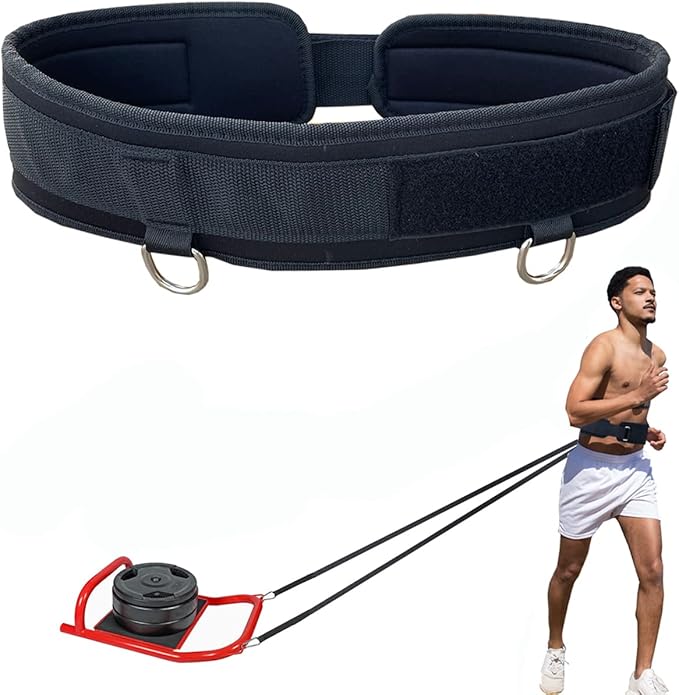 Weighted Training Waist Belt for Pulling Sled and Tires