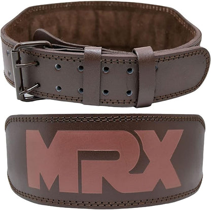 MRX Weight Lifting Belt Genuine Leather - 4 8mm Thick