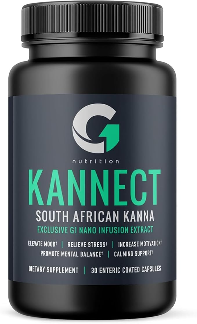 Kannect Capsules with 3% Kanna Alkaloid| Elevates Mood, Boosts Energy Levels, Enhances Mental Clarity | Sceletium Tortuosum Daily Supplements for Men & Women (30 Count)