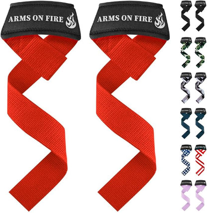 TECEUM Wrist Lifting Straps with Neoprene Padding Support – Heavy Duty Wrist Workout Straps For Men and Women – Ideal for Powerlifting, Strength Training, Bodybuilding