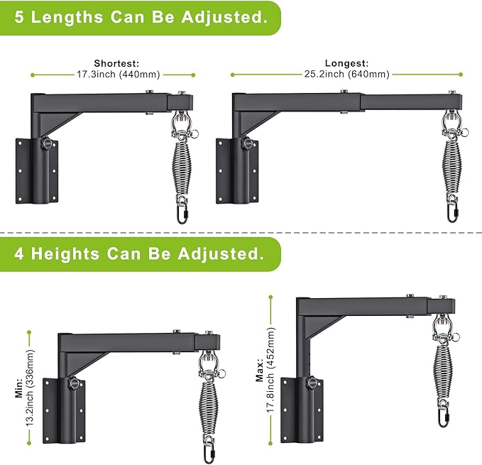 BeneLabel Wall Mount Heavy Bag Hanger, Heavy Duty Punching Bag Stand, Boxing Bag Bracket for Home Gym Indoor Outdoor, 800 LB Capacity
