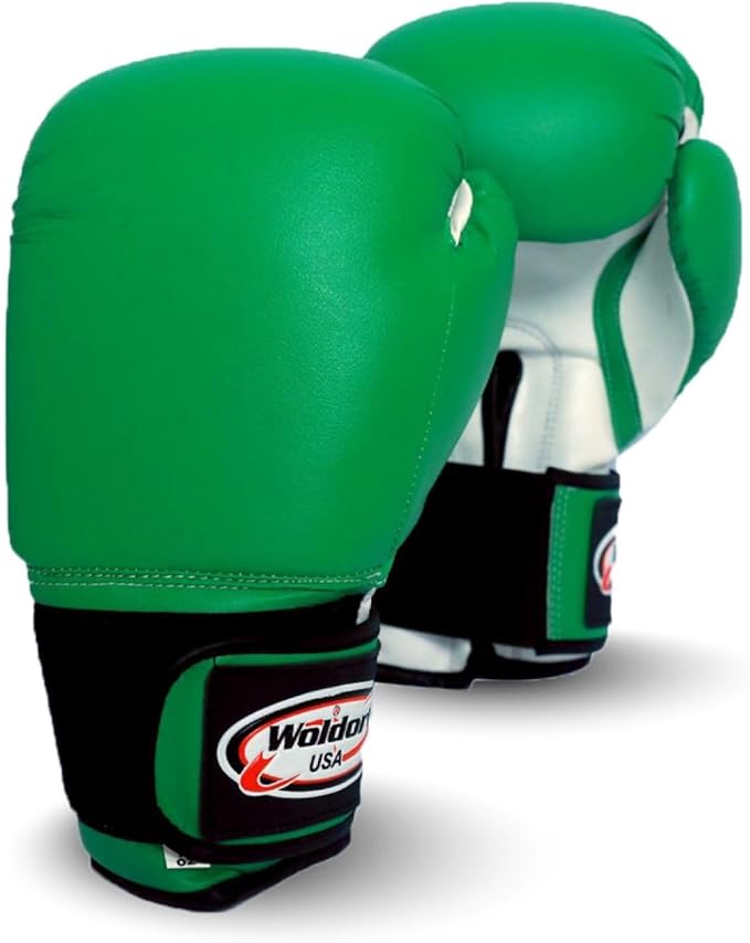 Boxing Gloves Kickboxing Muay Thai Punching Bag Vinyl Green - Durable Multi Layered Foam Padded Offers Unbeatable Price Kids and Adult Sizes