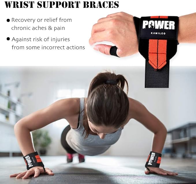 Wrist straps for weightlifting 17" Professional Quality Wrist (2PACK)