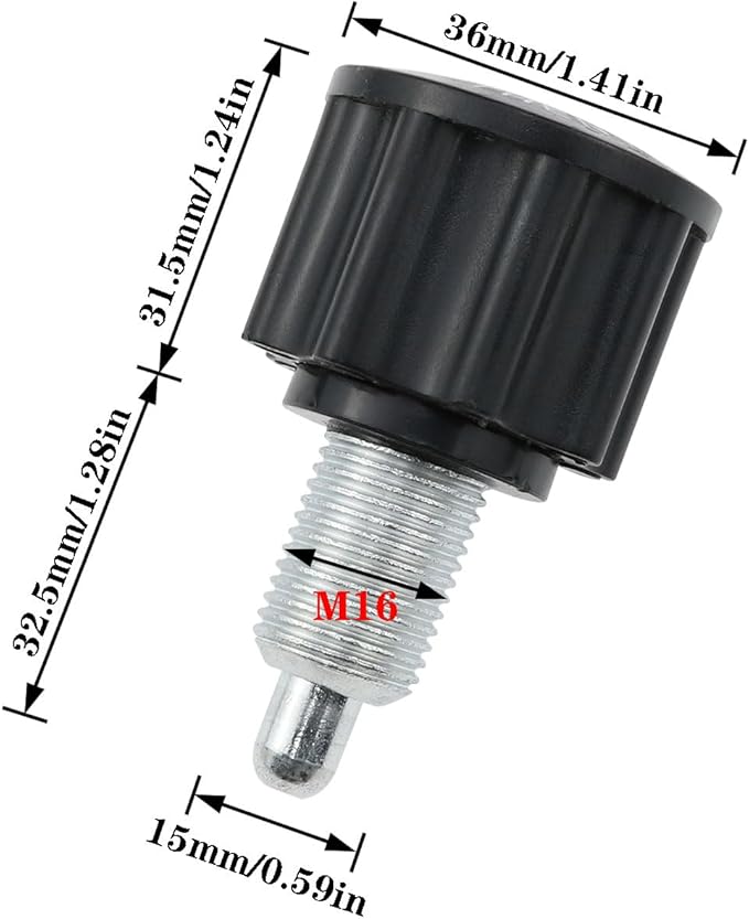 AYLIFU M16 Pop Pull Pin Knob Adjustment Fitness Pop Pull Pin Knob for Fitness Equipment, Bicycle Equipment, Black 2PCS
